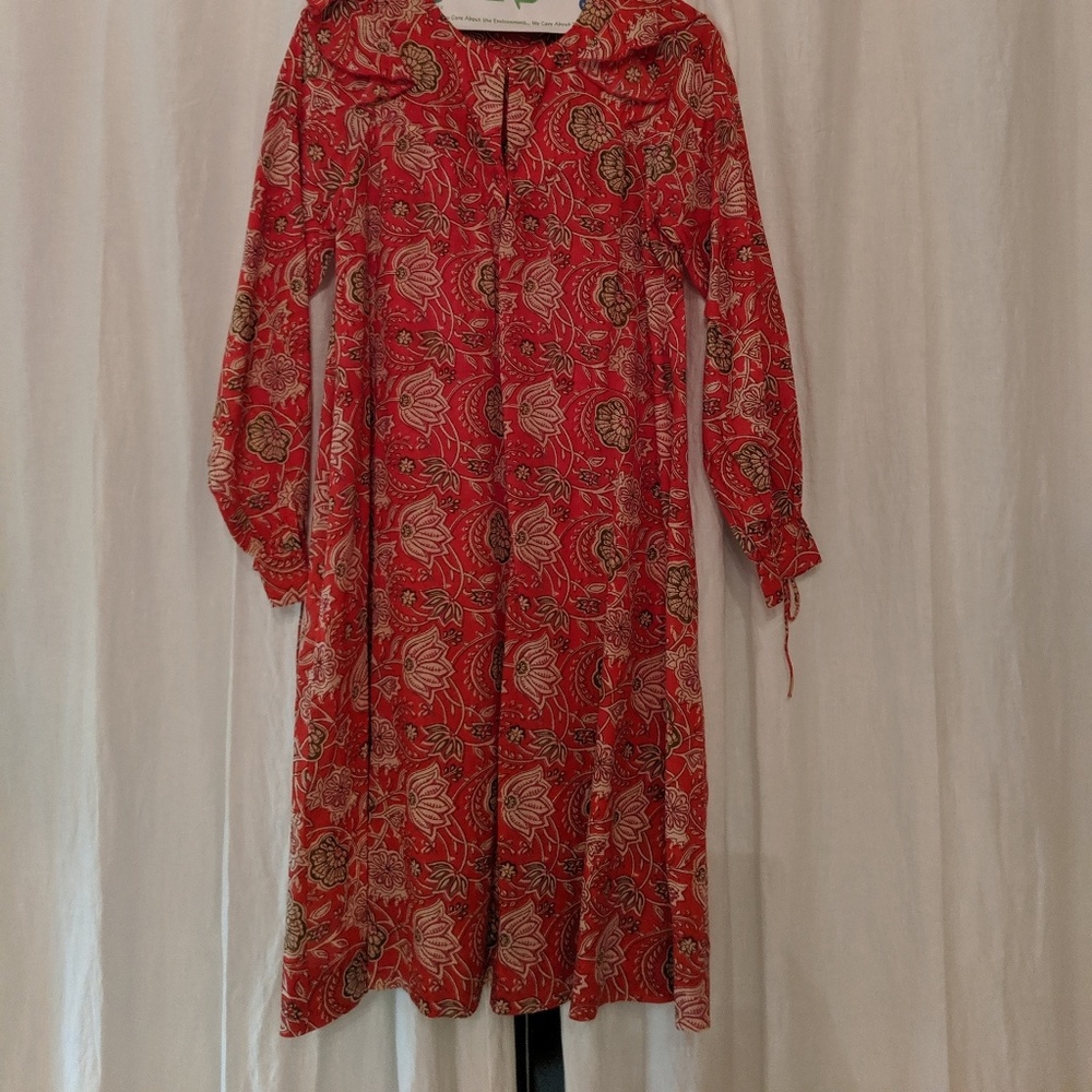 Antik Batik Red Cotton Dress